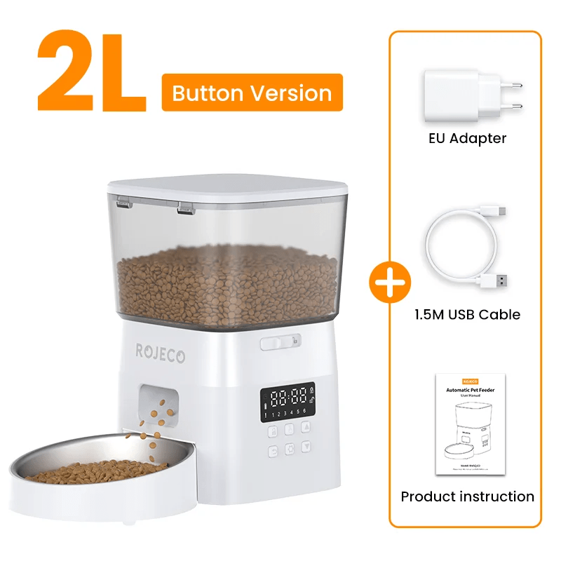 Snuffele Snouts Automatische Voeder White With EU Plug / 2L Smart litter box