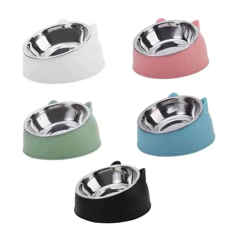 Snuffle Snouts 100ML Cat Dog Bowl 15 Degrees Raised Non Slip Puppy Base Cat Food Drinking Water Feeder Tilt Safeguard Neck Pet Bowl Accessories
