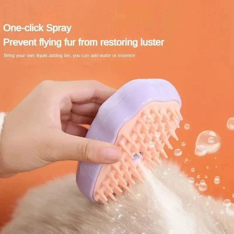Snuffle Snouts 3 in 1 Cat Comb Brush Electric Spray Cat Steam Brush Spray Cat Hair Brushes for Massage Pet Float remover Cat Supplies