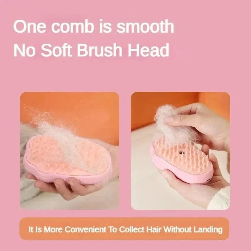 Snuffle Snouts 3 in 1 Cat Comb Brush Electric Spray Cat Steam Brush Spray Cat Hair Brushes for Massage Pet Float remover Cat Supplies