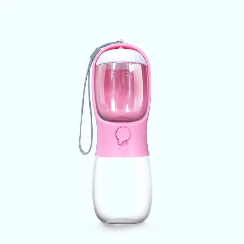 Snuffle Snouts 300ML add 100g Pink / CHINA Portable Water Bottle For Dogs Puppy Drinking Bottle Travel Pet Drinker Leakproof Dog Bowl Food Containers Dog Accessories