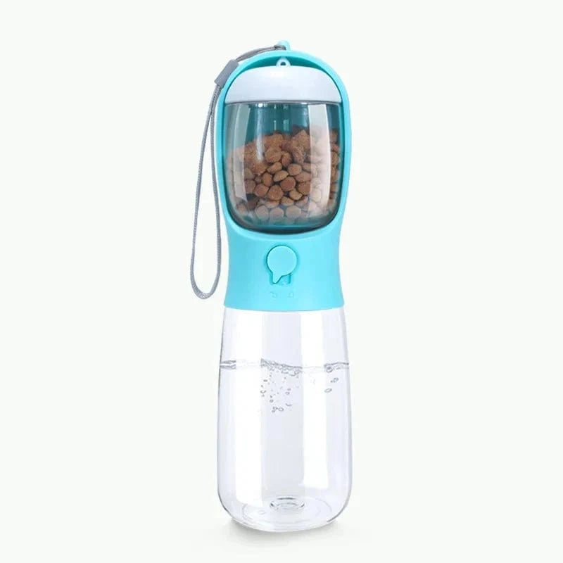 Snuffle Snouts 550ML add 100g Blue / CHINA Portable Water Bottle For Dogs Puppy Drinking Bottle Travel Pet Drinker Leakproof Dog Bowl Food Containers Dog Accessories
