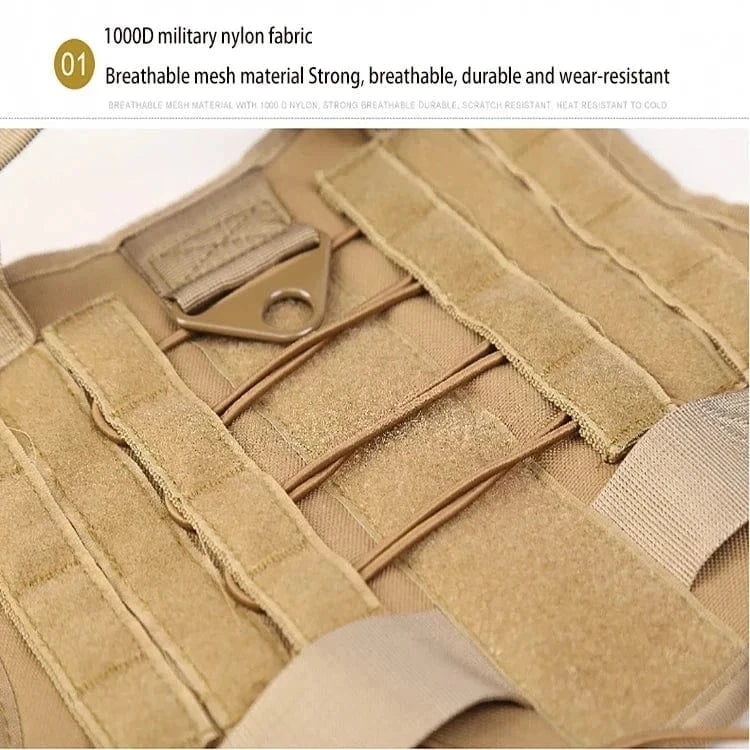 Snuffle Snouts Big Dog Harness Vest Breathable Easy Handle Tactics Dog Collar Medium Strong Nylon Elastic Pet Dog Leash