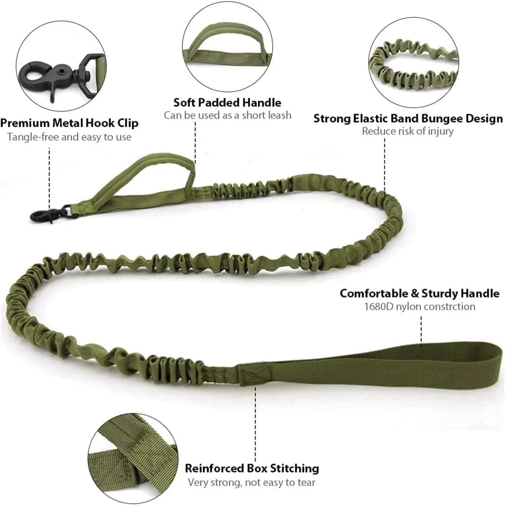 Snuffle Snouts Big Dog Harness Vest Breathable Easy Handle Tactics Dog Collar Medium Strong Nylon Elastic Pet Dog Leash