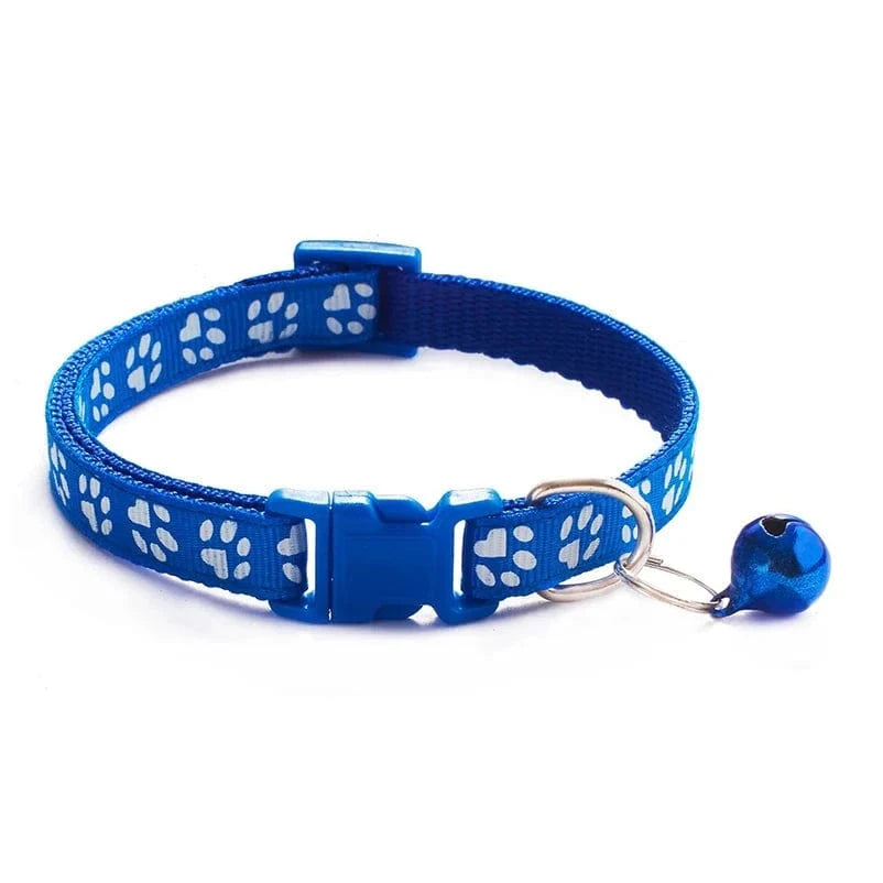 Snuffle Snouts blue Hot pet for cat bell collar dog print cat collar multi-color optional necklace ring cat rope collar pet supplies