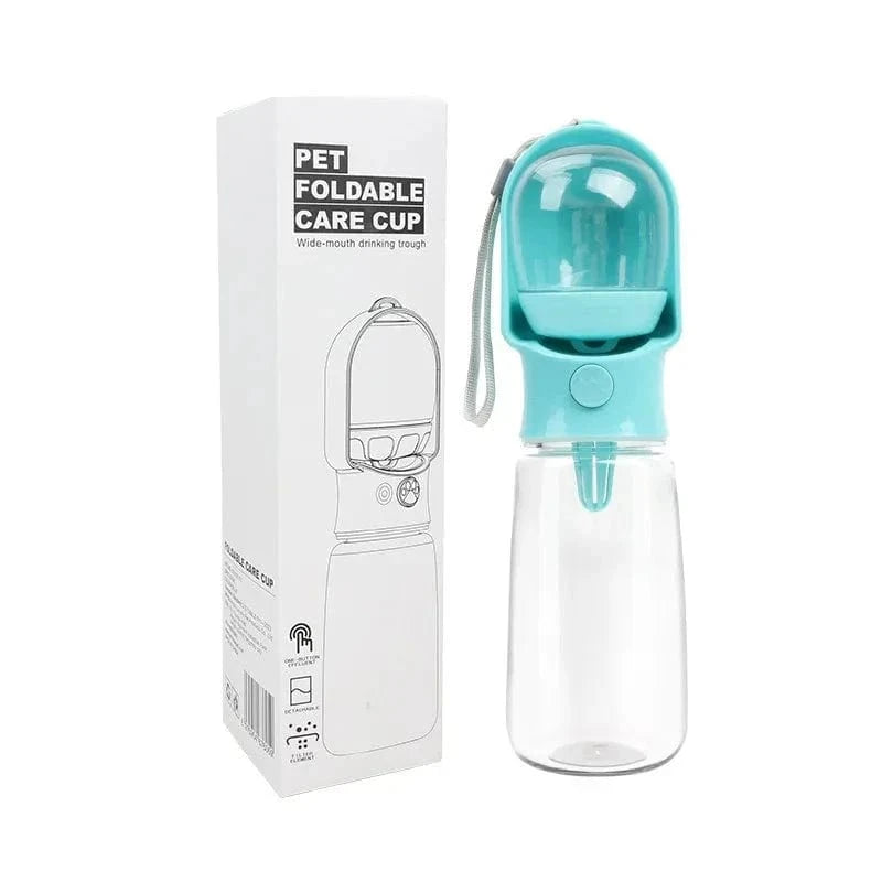 Snuffle Snouts blue L500 180ML Portable Dog Water Bottle with Storage Food and Water Container for Puppy Pets Dogs Feeder Bowl Outdoor Travel Pet Supplies