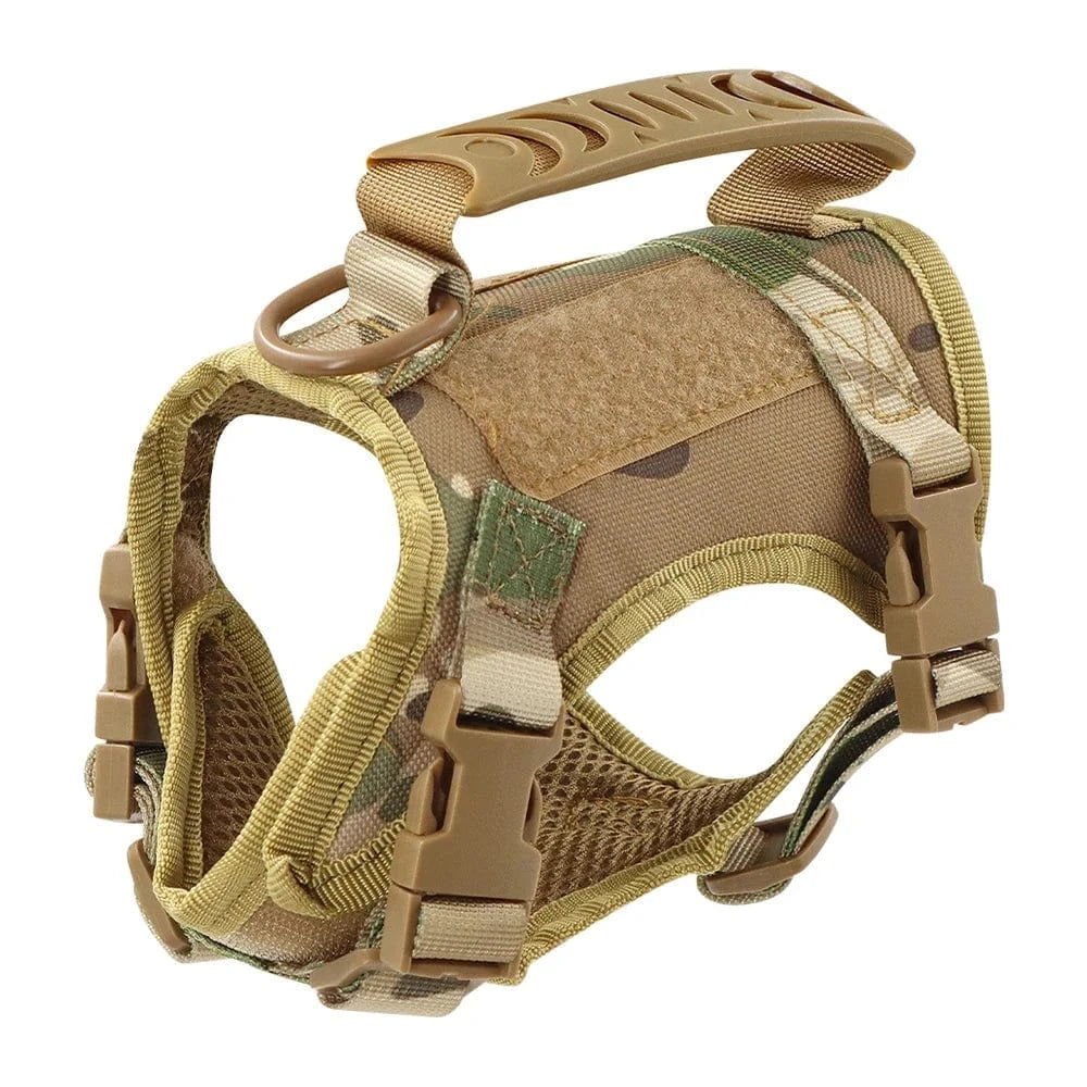 Snuffle Snouts Camouflage harness Tactical Cat Harness For Walking Escape Proof Adjustable Pet Vest Harness Soft Mesh With Control Handle For Large Cat Small Dog