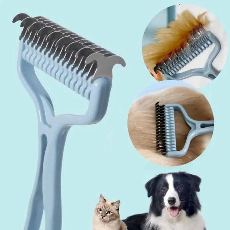 Snuffle Snouts Cat Brush Pet Knot Comb 2 in 1 Dogs Cat Fur Knot Cutter Pets Hair Removal Comb Dog Grooming Shedding Tools Pet Cleaning Supplies