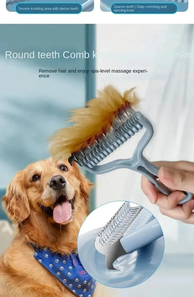 Snuffle Snouts Cat Brush Pet Knot Comb 2 in 1 Dogs Cat Fur Knot Cutter Pets Hair Removal Comb Dog Grooming Shedding Tools Pet Cleaning Supplies