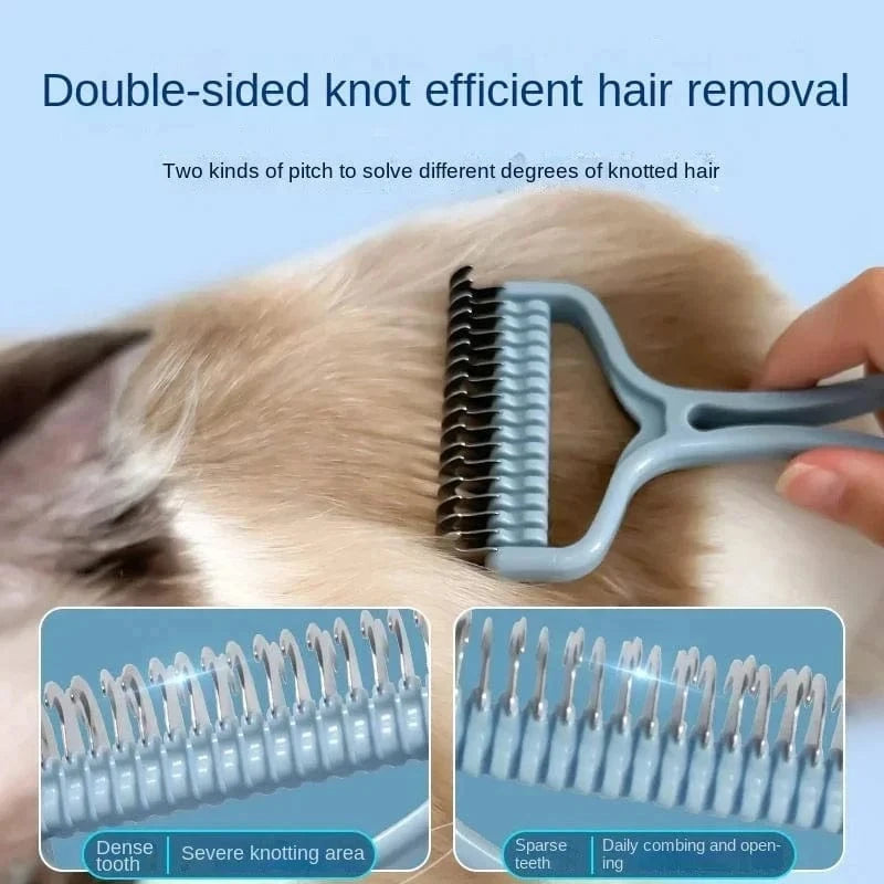 Snuffle Snouts Cat Brush Pet Knot Comb 2 in 1 Dogs Cat Fur Knot Cutter Pets Hair Removal Comb Dog Grooming Shedding Tools Pet Cleaning Supplies