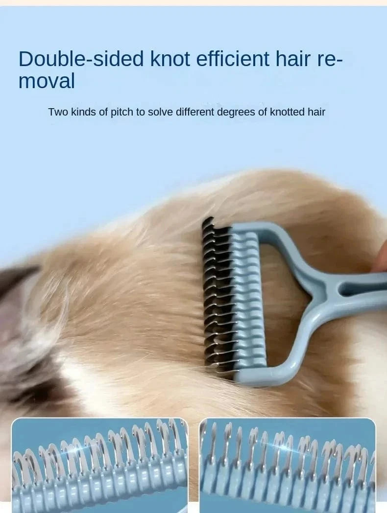 Snuffle Snouts Cat Brush Pet Knot Comb 2 in 1 Dogs Cat Fur Knot Cutter Pets Hair Removal Comb Dog Grooming Shedding Tools Pet Cleaning Supplies