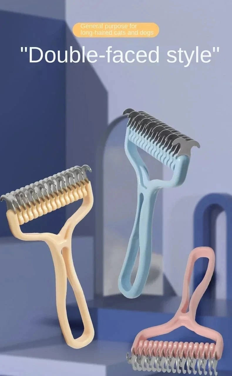 Snuffle Snouts Cat Brush Pet Knot Comb 2 in 1 Dogs Cat Fur Knot Cutter Pets Hair Removal Comb Dog Grooming Shedding Tools Pet Cleaning Supplies