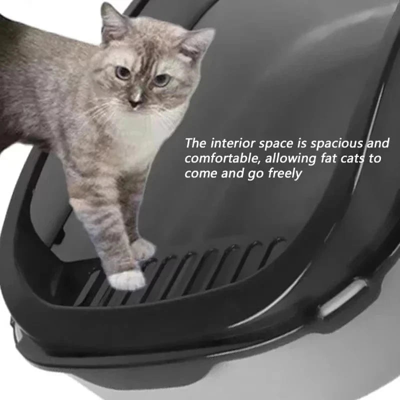 Snuffle Snouts Cat Litter Box Semi-closed Removable Splashproof Cats Toilet Non-Stick Large Capacity Pet Supplies Kitten Tray Cat Toilet Bowl