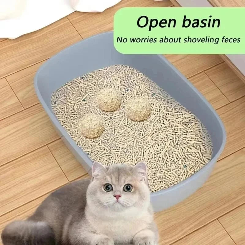 Snuffle Snouts Cat Litter Box Semi-closed Removable Splashproof Cats Toilet Non-Stick Large Capacity Pet Supplies Kitten Tray Cat Toilet Bowl