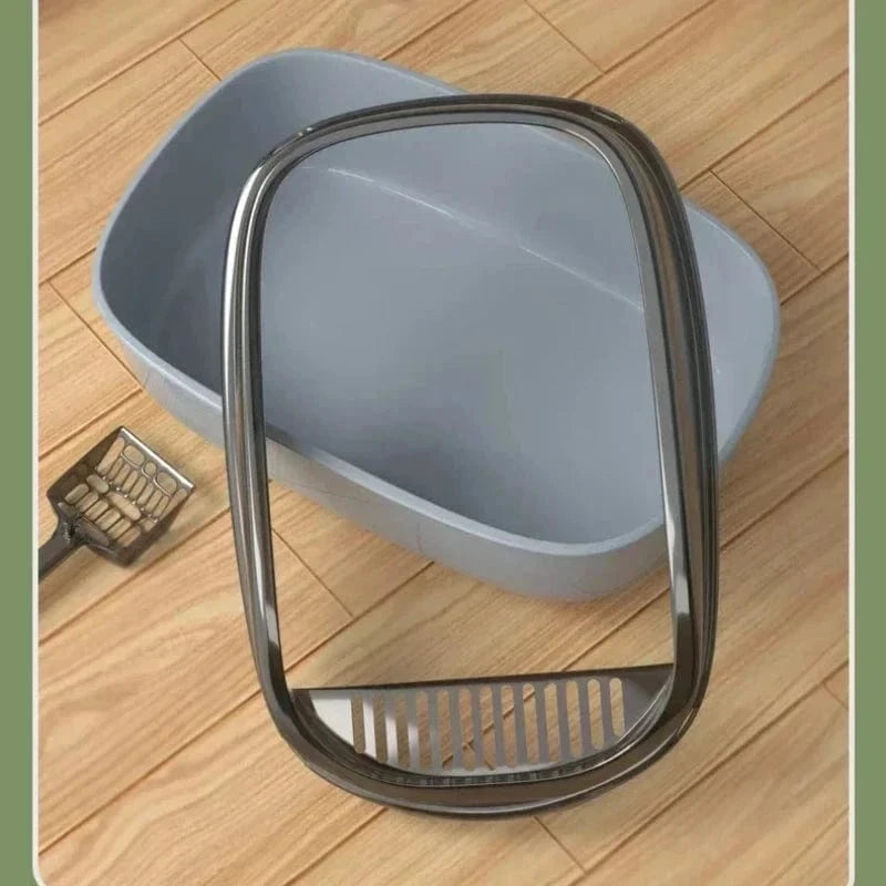 Snuffle Snouts Cat Litter Box Semi-closed Removable Splashproof Cats Toilet Non-Stick Large Capacity Pet Supplies Kitten Tray Cat Toilet Bowl
