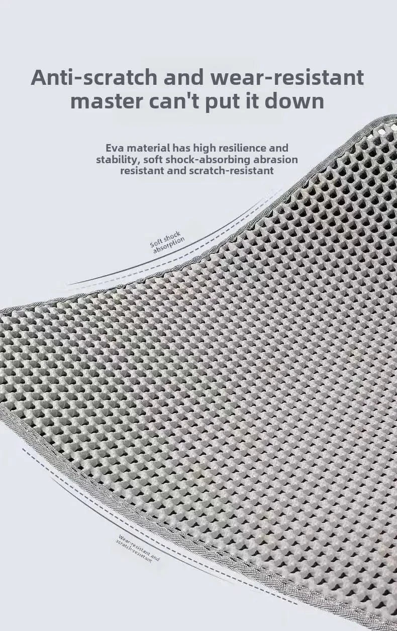Snuffle Snouts Cat Litter Mat Double Layer Cat Litter Box Waterproof Mat Non-slip Sand Cat Foldable Pad Washable Mat Pet Clean Supplies
