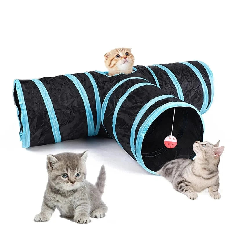 Snuffle Snouts Cat Tunnel Foldable Cats Tunnel Cat Toy Breathable Drill Barrel for Indoor loud paper Pet Supplies Cat S Y Pass Play Tunnel