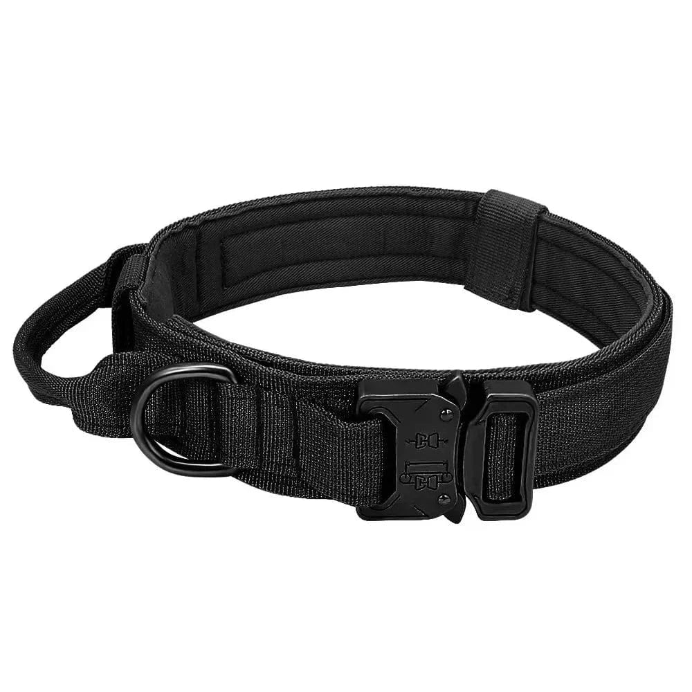 Snuffle Snouts collar black / XL Big Dog Harness Vest Breathable Easy Handle Tactics Dog Collar Medium Strong Nylon Elastic Pet Dog Leash