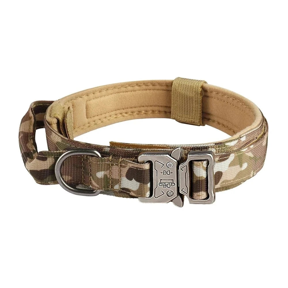 Snuffle Snouts collar camo / XL Big Dog Harness Vest Breathable Easy Handle Tactics Dog Collar Medium Strong Nylon Elastic Pet Dog Leash