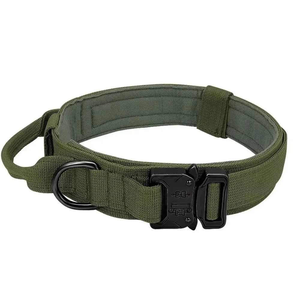Snuffle Snouts collar green / XL Big Dog Harness Vest Breathable Easy Handle Tactics Dog Collar Medium Strong Nylon Elastic Pet Dog Leash