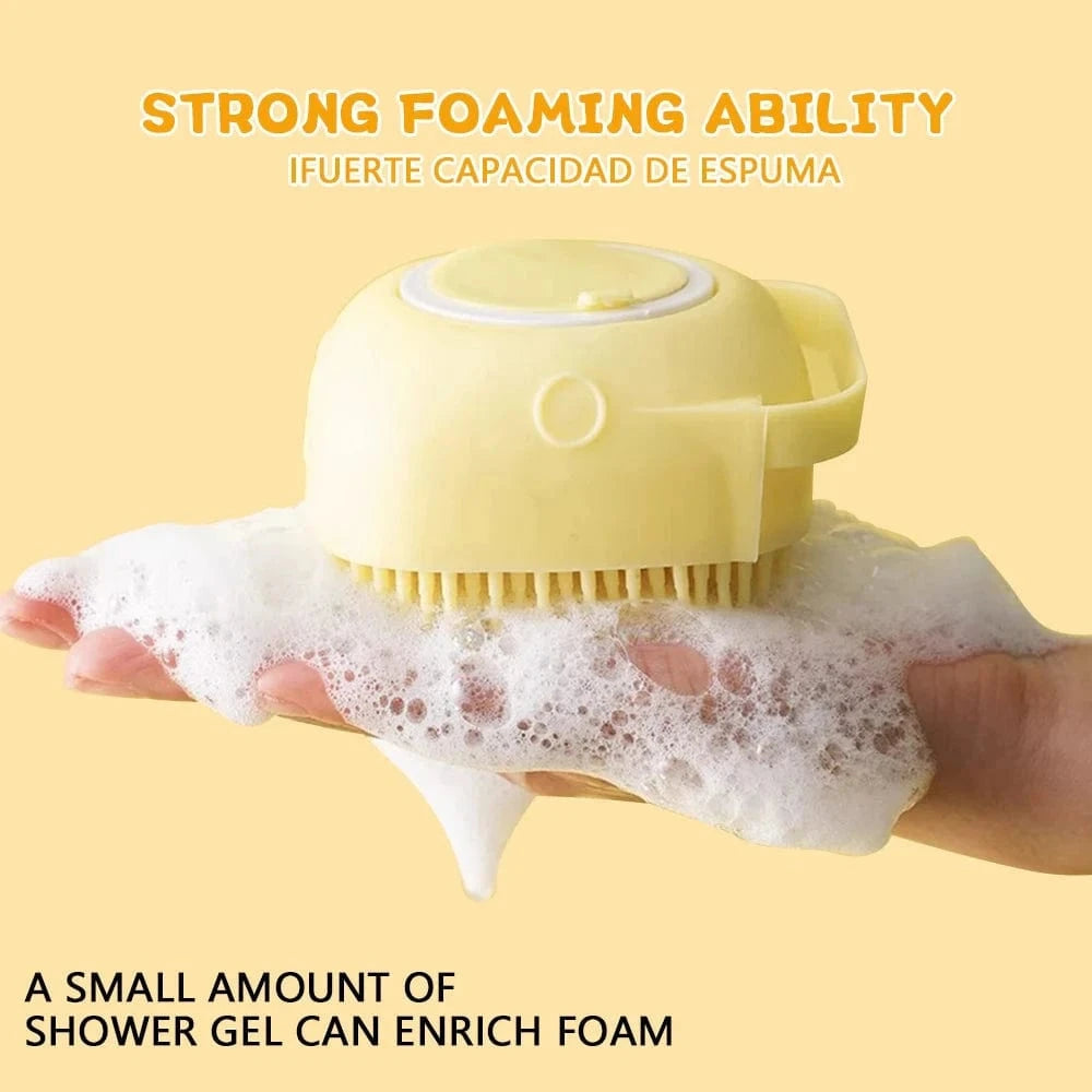 Snuffle Snouts Dog Bath Brush Silicone Pet Shampoo Brush Soap Dog Scrubber Cat Massage Grooming Wash Comb Soft Rubber Puppy Clean Brush