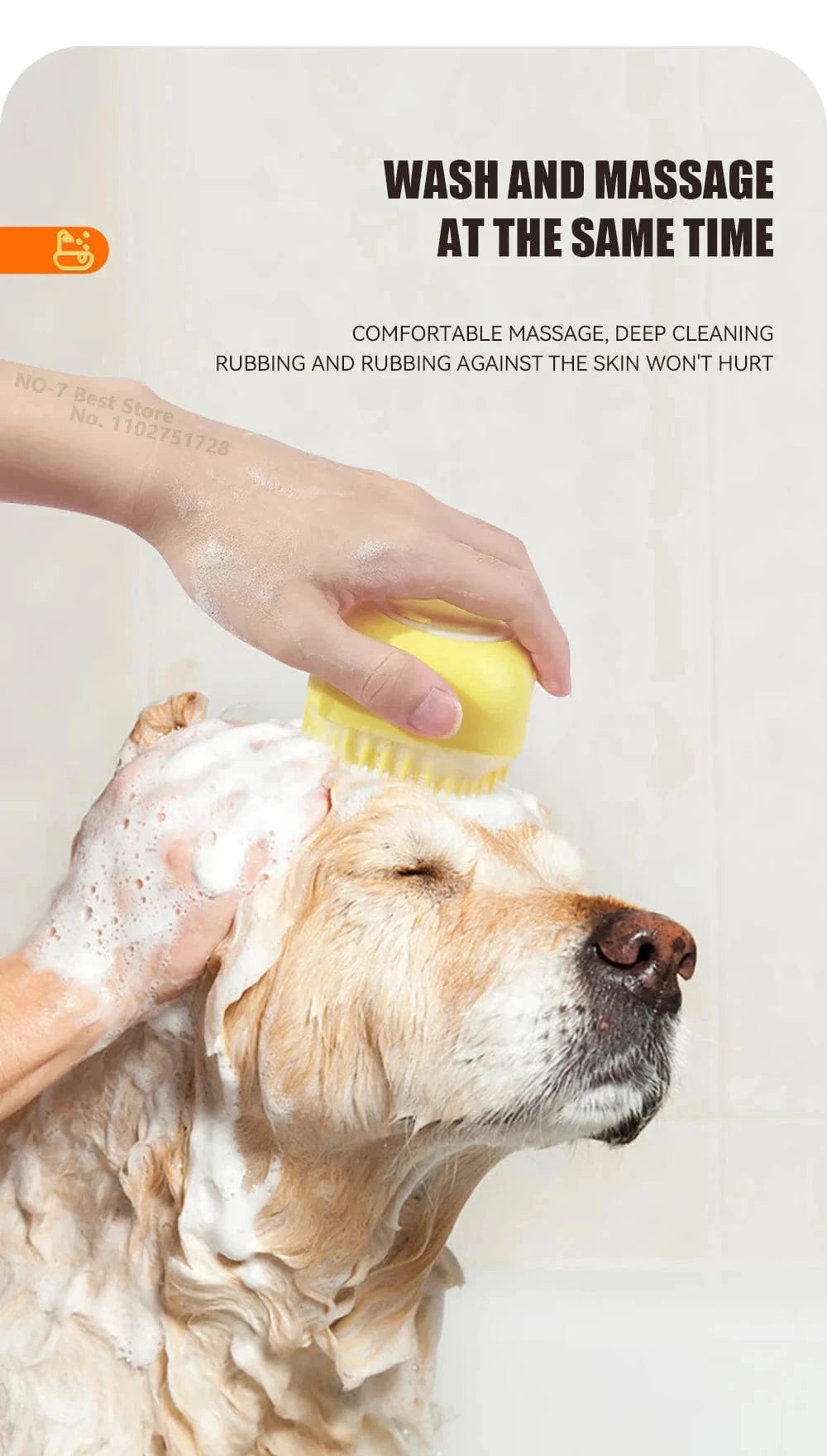 Snuffle Snouts Dog Bath Brush Silicone Pet Shampoo Brush Soap Dog Scrubber Cat Massage Grooming Wash Comb Soft Rubber Puppy Clean Brush