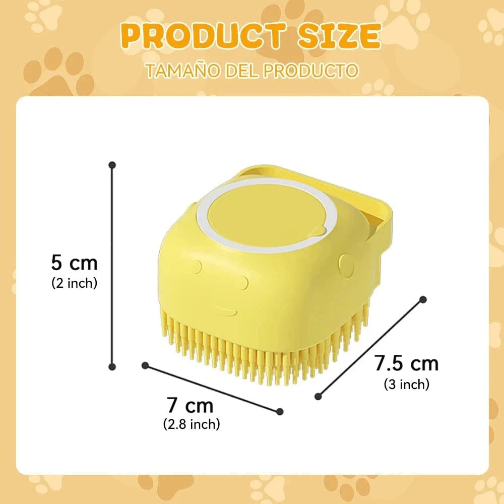 Snuffle Snouts Dog Bath Brush Silicone Pet Shampoo Brush Soap Dog Scrubber Cat Massage Grooming Wash Comb Soft Rubber Puppy Clean Brush