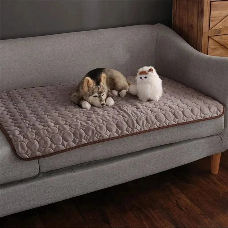 Snuffle Snouts Dog Mat Cooling Summer Pad Mat For Dogs Cat Blanket Sofa Breathable Pet Dog Bed Summer Washable For Small Medium Large Dogs Car