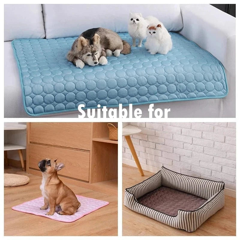 Snuffle Snouts Dog Mat Cooling Summer Pad Mat For Dogs Cat Blanket Sofa Breathable Pet Dog Bed Summer Washable For Small Medium Large Dogs Car