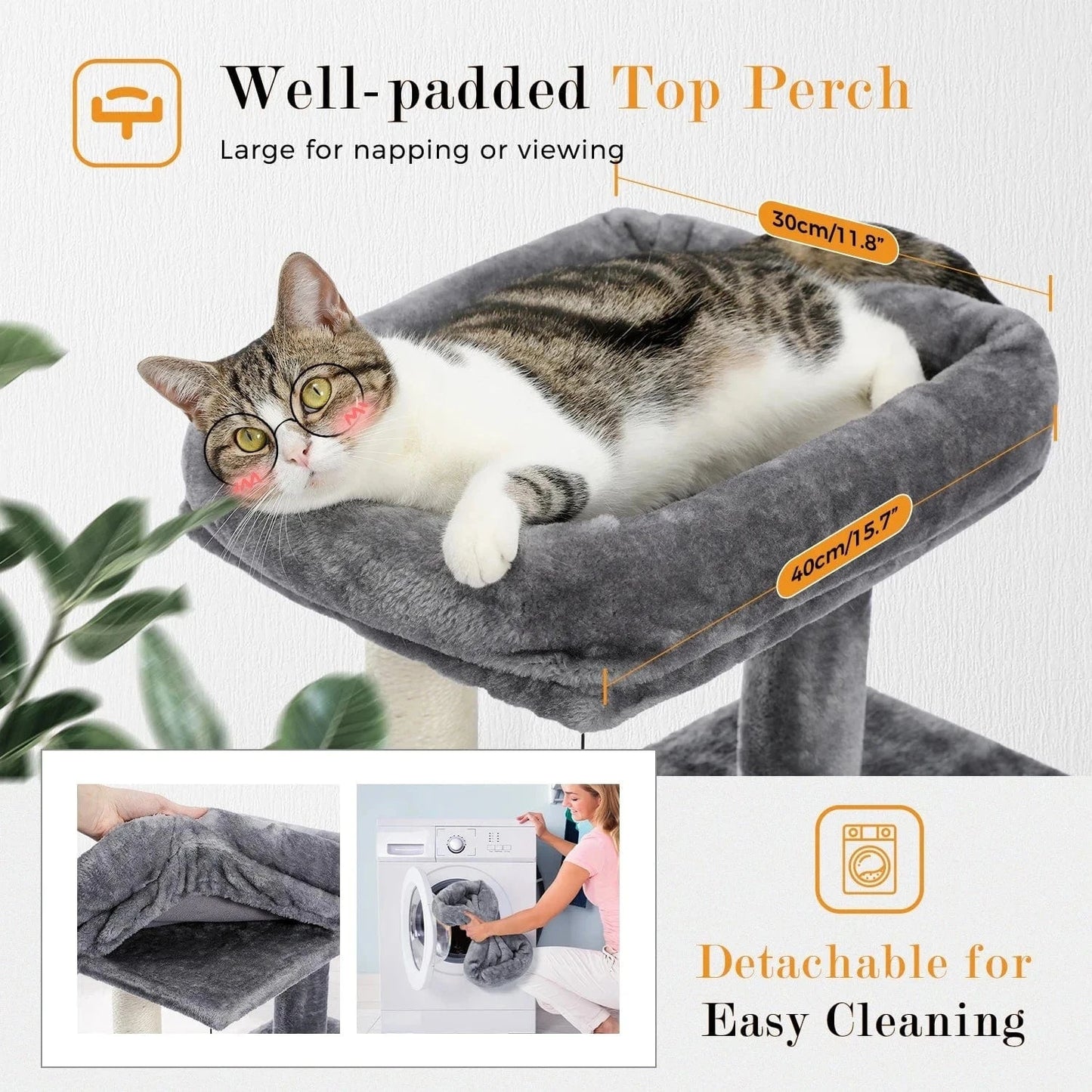Snuffle Snouts Free Shipping Multi-Level Cat Tree For Cats With Cozy Perches Stable Cat Climbing Frame Cat Scratch Board Toys Cat Furniture