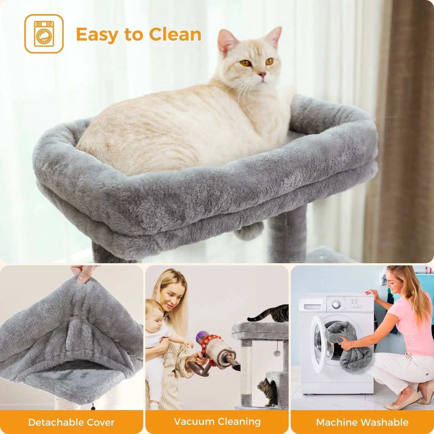 Snuffle Snouts Free Shipping Multi-Level Cat Tree For Cats With Cozy Perches Stable Cat Climbing Frame Cat Scratch Board Toys Cat Furniture