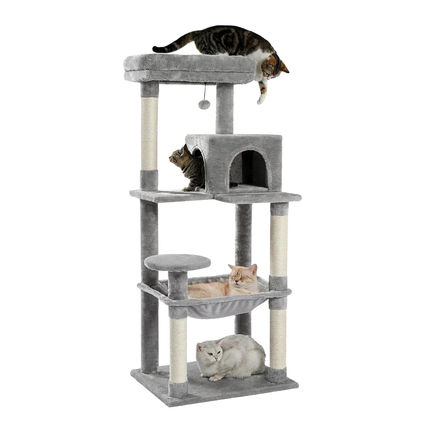 Snuffle Snouts Free Shipping Multi-Level Cat Tree For Cats With Cozy Perches Stable Cat Climbing Frame Cat Scratch Board Toys Cat Furniture
