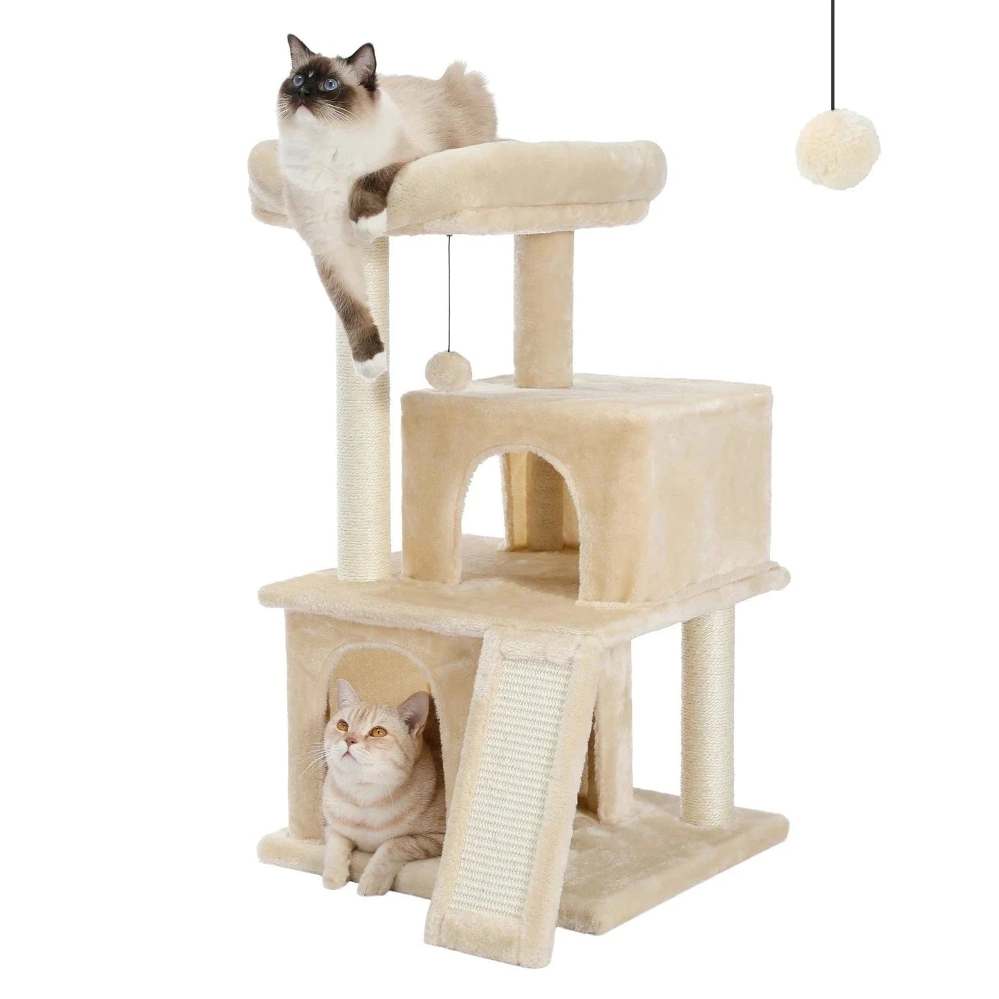 Snuffle Snouts Free Shipping Multi-Level Cat Tree For Cats With Cozy Perches Stable Cat Climbing Frame Cat Scratch Board Toys Cat Furniture