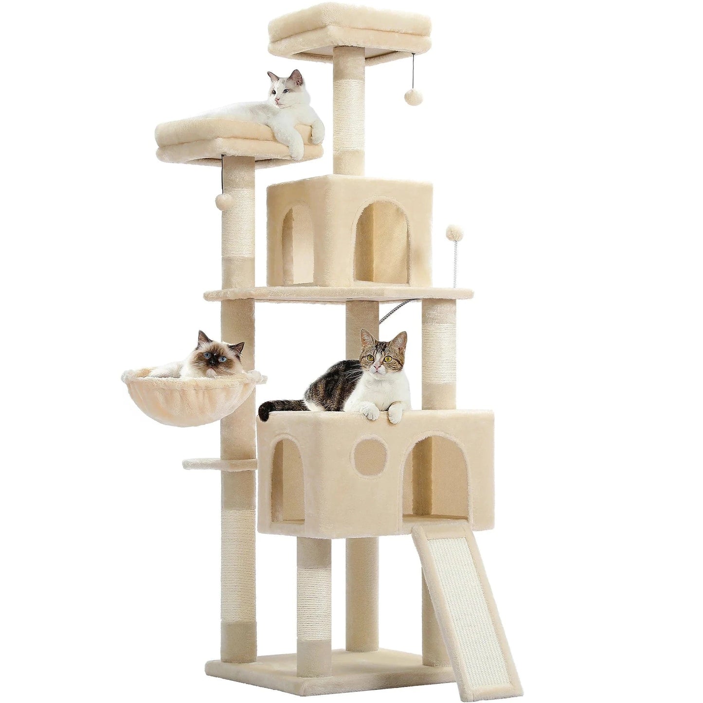 Snuffle Snouts Free Shipping Multi-Level Cat Tree For Cats With Cozy Perches Stable Cat Climbing Frame Cat Scratch Board Toys Cat Furniture