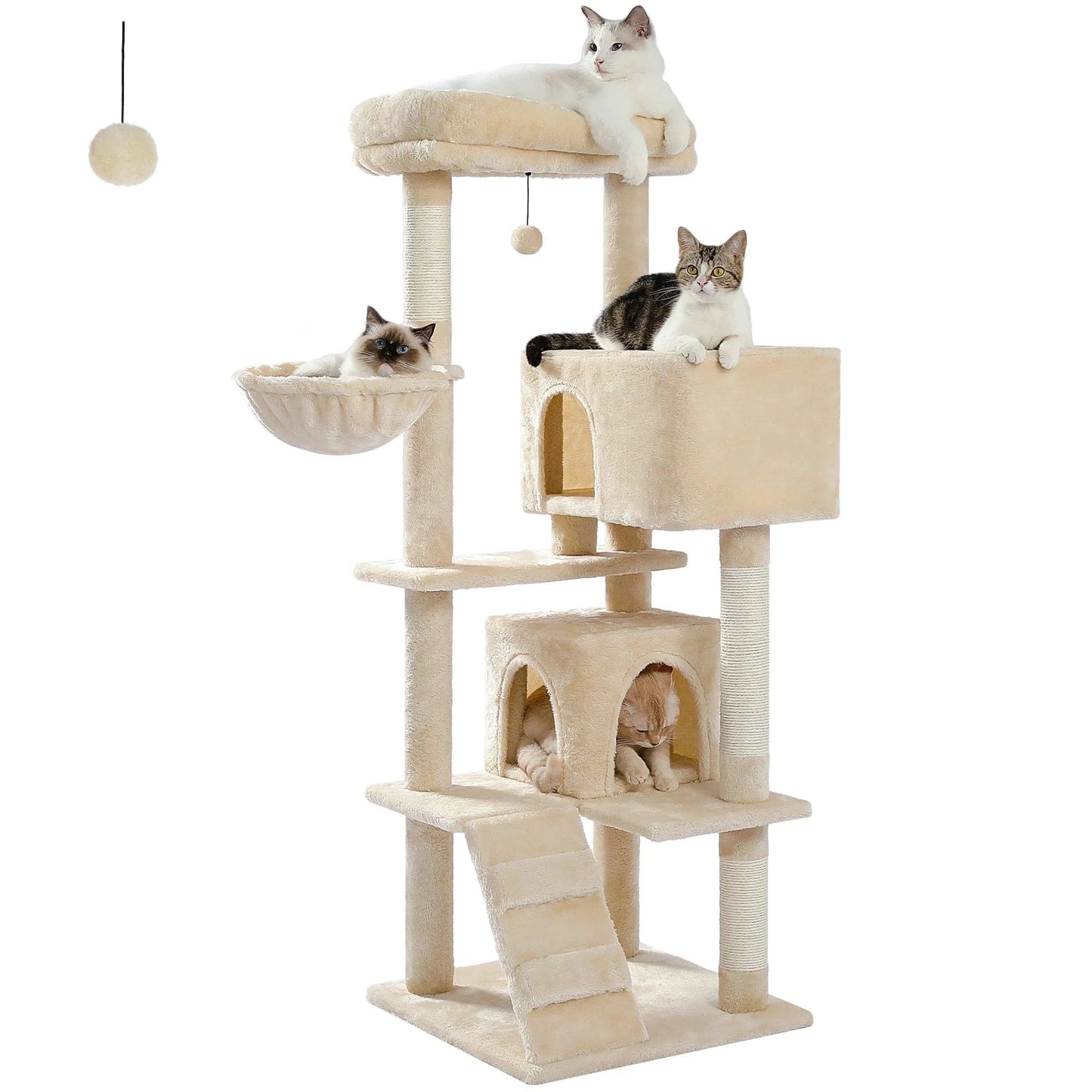 Snuffle Snouts Free Shipping Multi-Level Cat Tree For Cats With Cozy Perches Stable Cat Climbing Frame Cat Scratch Board Toys Cat Furniture