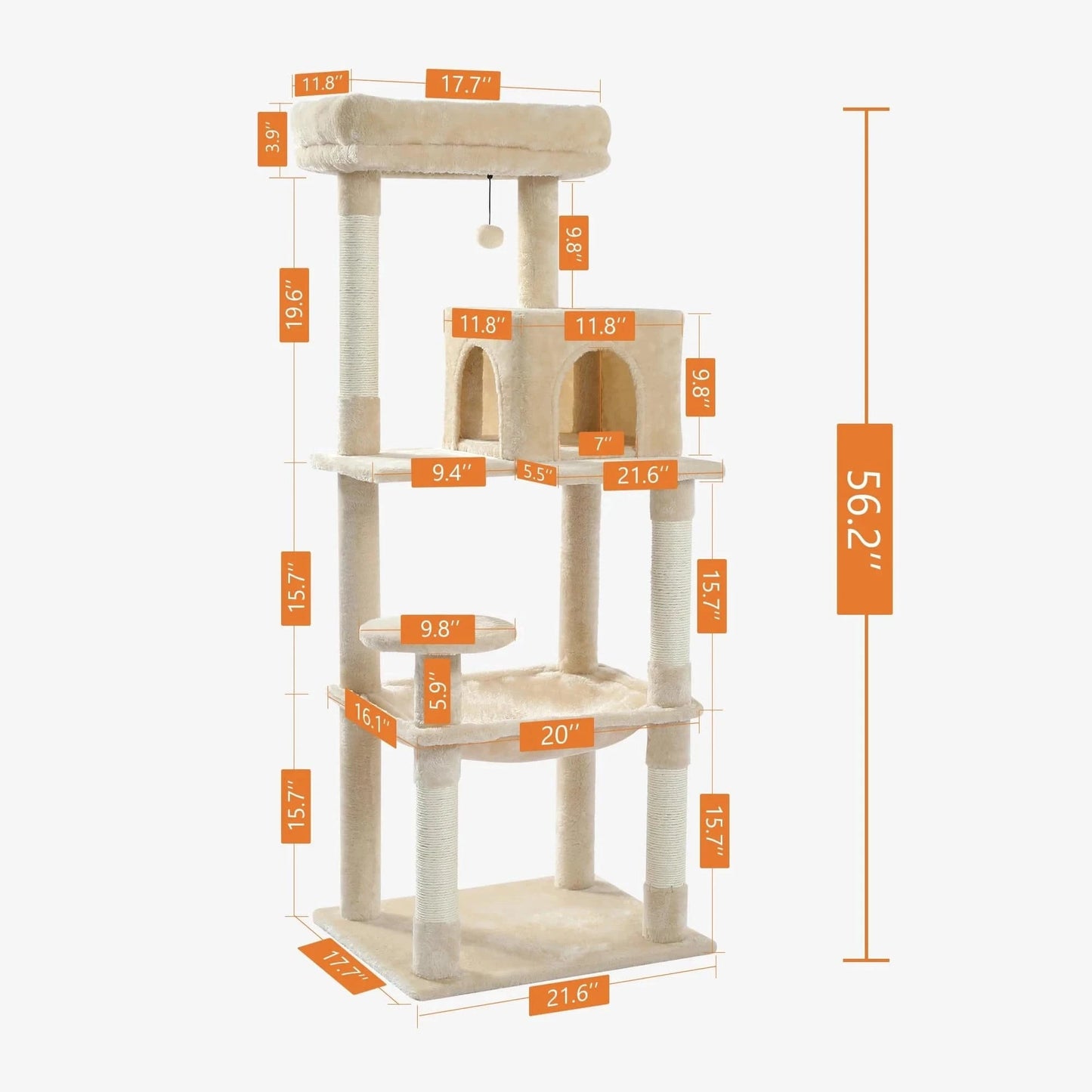 Snuffle Snouts Free Shipping Multi-Level Cat Tree For Cats With Cozy Perches Stable Cat Climbing Frame Cat Scratch Board Toys Cat Furniture