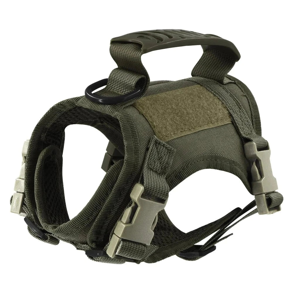 Snuffle Snouts Green harness Tactical Cat Harness For Walking Escape Proof Adjustable Pet Vest Harness Soft Mesh With Control Handle For Large Cat Small Dog