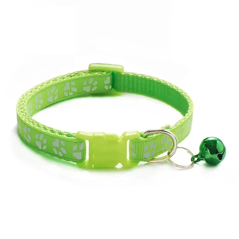 Snuffle Snouts green Hot pet for cat bell collar dog print cat collar multi-color optional necklace ring cat rope collar pet supplies