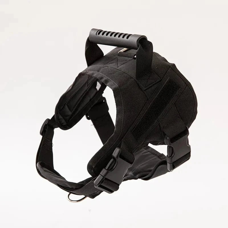 Snuffle Snouts harness black 2 / M Big Dog Harness Vest Breathable Easy Handle Tactics Dog Collar Medium Strong Nylon Elastic Pet Dog Leash