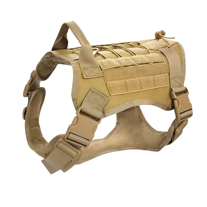 Snuffle Snouts harness khaki / XL Big Dog Harness Vest Breathable Easy Handle Tactics Dog Collar Medium Strong Nylon Elastic Pet Dog Leash
