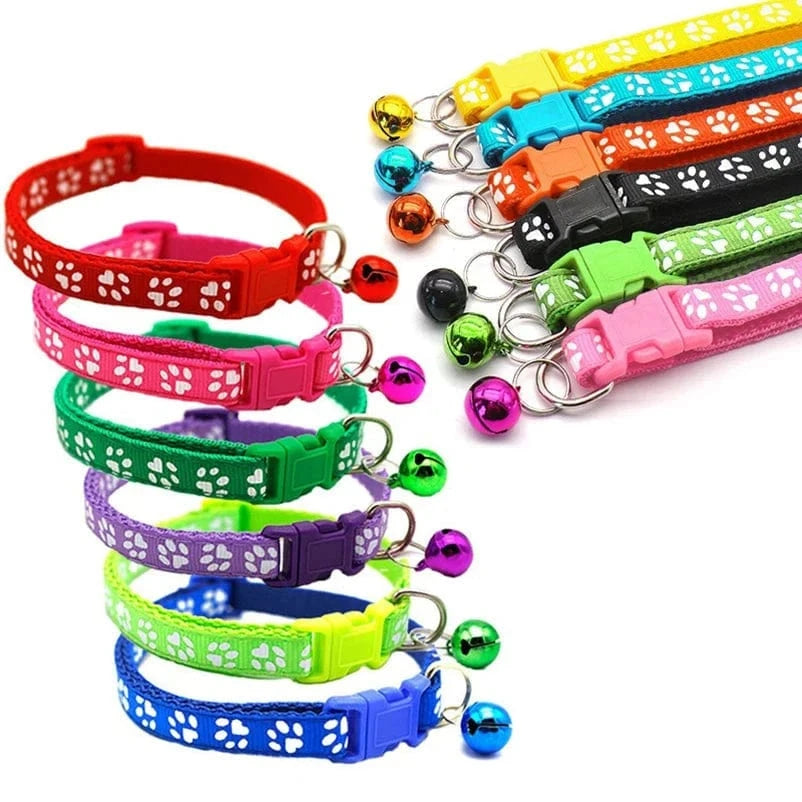 Snuffle Snouts Hot pet for cat bell collar dog print cat collar multi-color optional necklace ring cat rope collar pet supplies