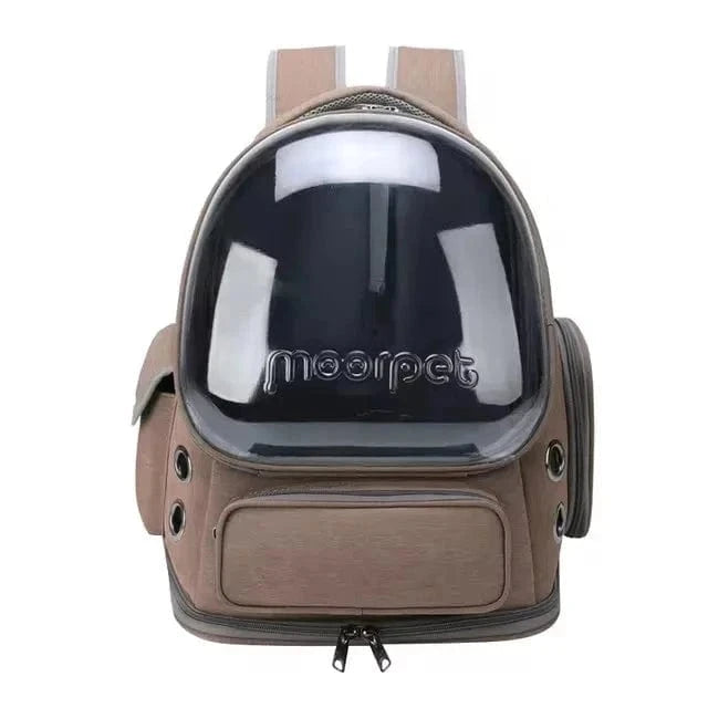 Snuffle Snouts Kaki / 34x27x42cm Transparent Pet Cat Carrier Bag Outdoor Travel Backpack for Cats Small Dogs Breathable Cat Carrying Bag Pet Supplies