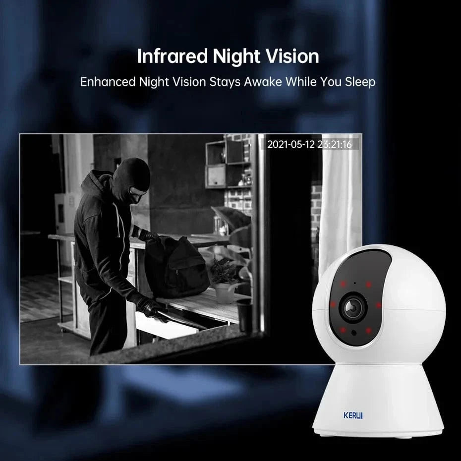 Snuffle Snouts KERUI 5MP Tuya Smart Mini WiFi IP Camera Indoor Wireless Security Home CCTV Surveillance Camera 3MP Full HD With Auto Tracking