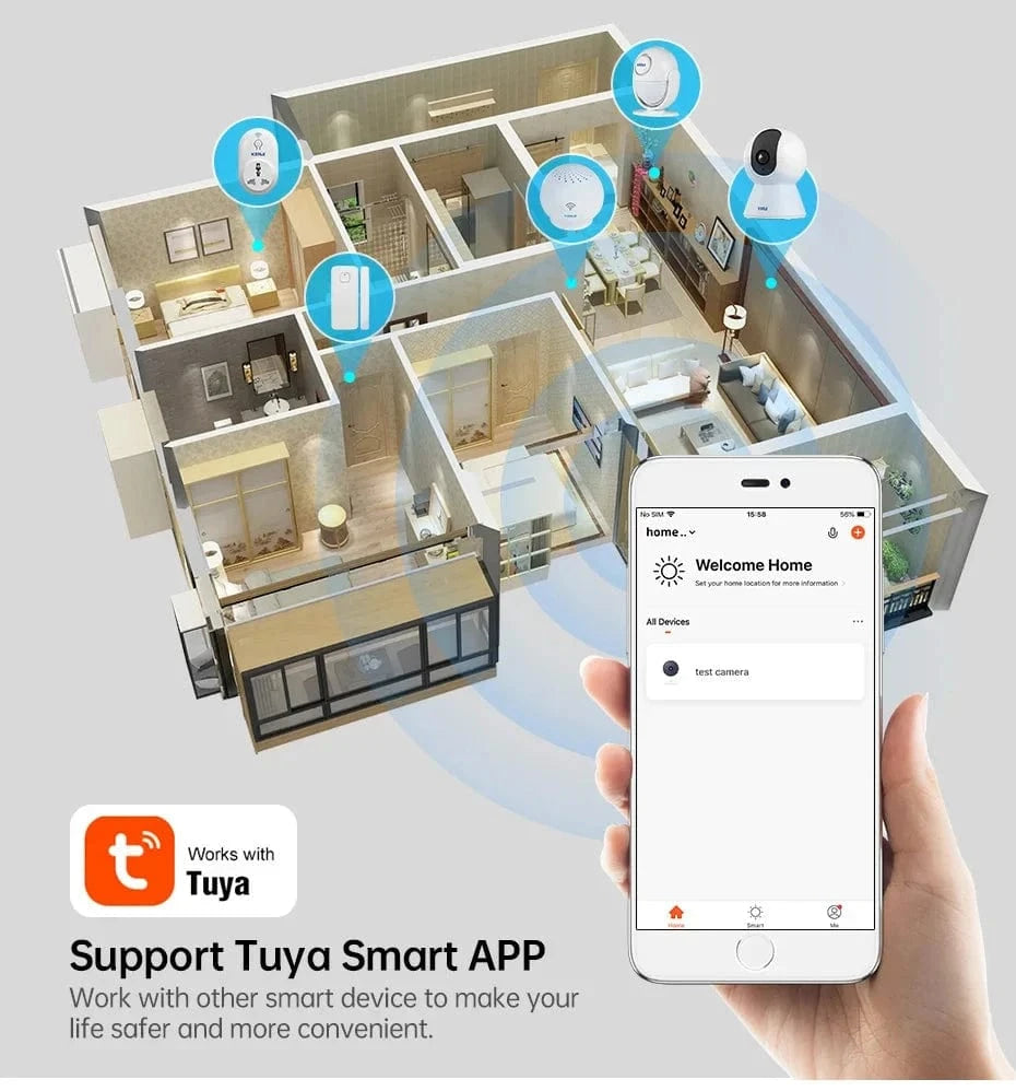 Snuffle Snouts KERUI 5MP Tuya Smart Mini WiFi IP Camera Indoor Wireless Security Home CCTV Surveillance Camera 3MP Full HD With Auto Tracking