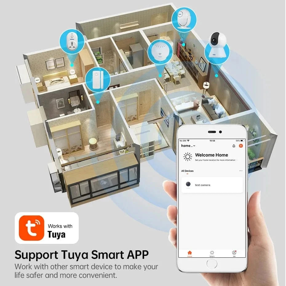Snuffle Snouts KERUI 5MP Tuya Smart Mini WiFi IP Camera Indoor Wireless Security Home CCTV Surveillance Camera 3MP Full HD With Auto Tracking