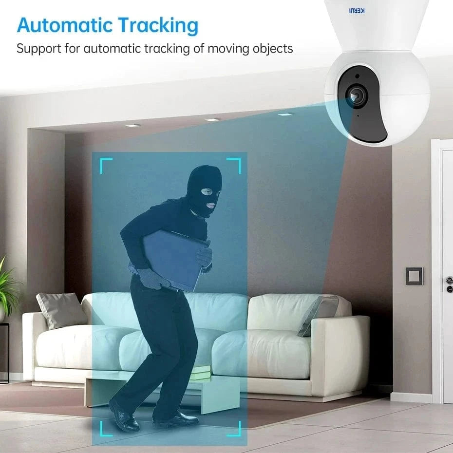 Snuffle Snouts KERUI 5MP Tuya Smart Mini WiFi IP Camera Indoor Wireless Security Home CCTV Surveillance Camera 3MP Full HD With Auto Tracking