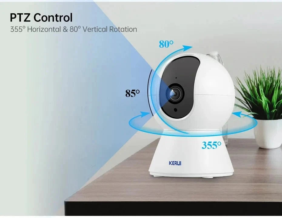 Snuffle Snouts KERUI 5MP Tuya Smart Mini WiFi IP Camera Indoor Wireless Security Home CCTV Surveillance Camera 3MP Full HD With Auto Tracking