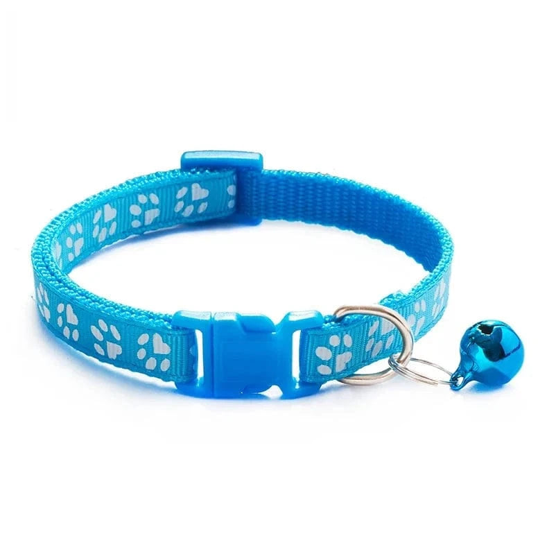 Snuffle Snouts light blue Hot pet for cat bell collar dog print cat collar multi-color optional necklace ring cat rope collar pet supplies