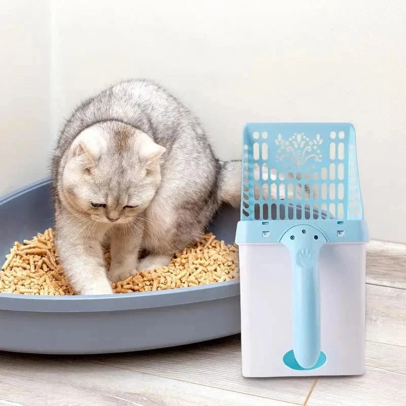 Snuffle Snouts Litter Scooper With Holder Large Capacity Portable Litter Box Scooper Multifunctional Pet Accessories For Small Animal Kitten