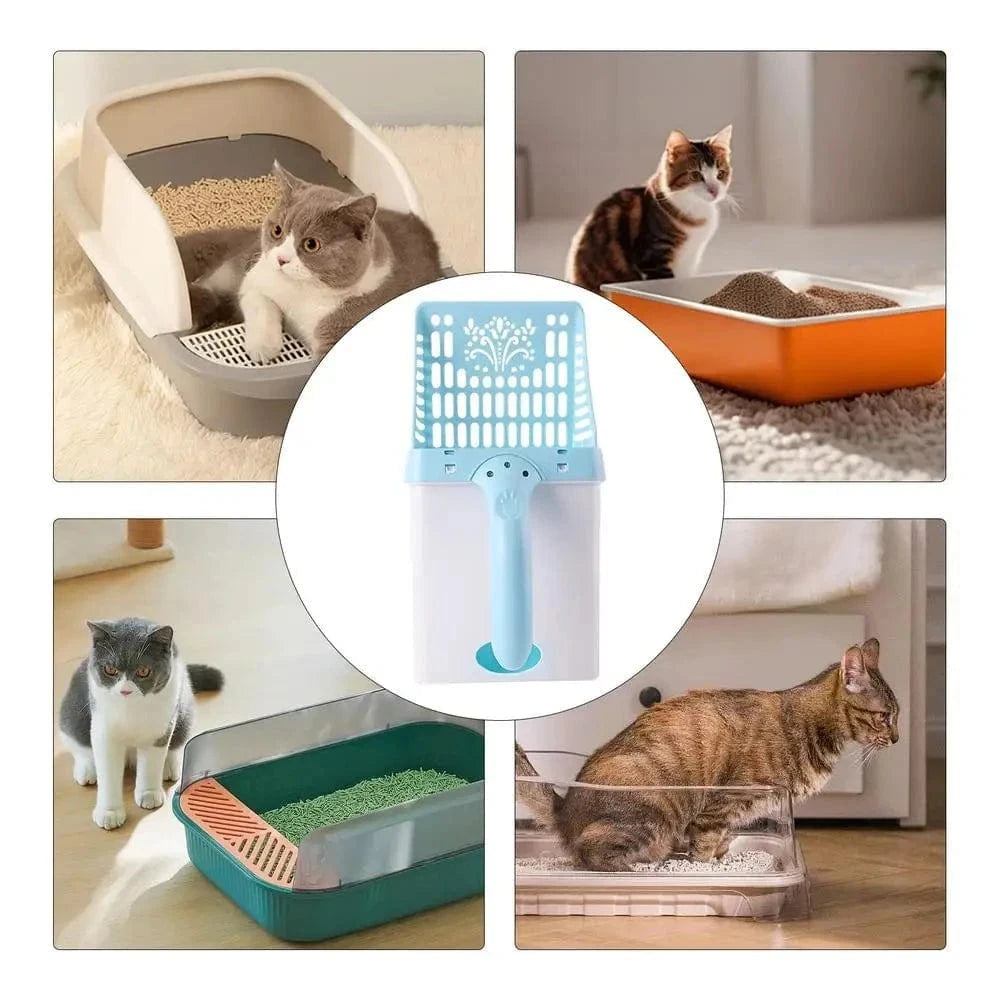 Snuffle Snouts Litter Scooper With Holder Large Capacity Portable Litter Box Scooper Multifunctional Pet Accessories For Small Animal Kitten